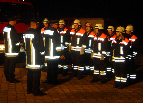 Die Gruppe bei der Abnahme der Leistungsprüfung 